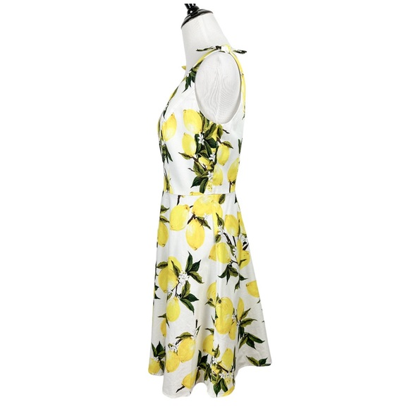 Bbonfinedress Lemon Print Summer Dress Pinup Size Medium - Picture 4 of 9